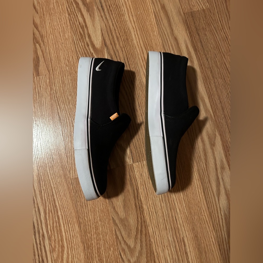 Court Royal Black Slip on Shoe